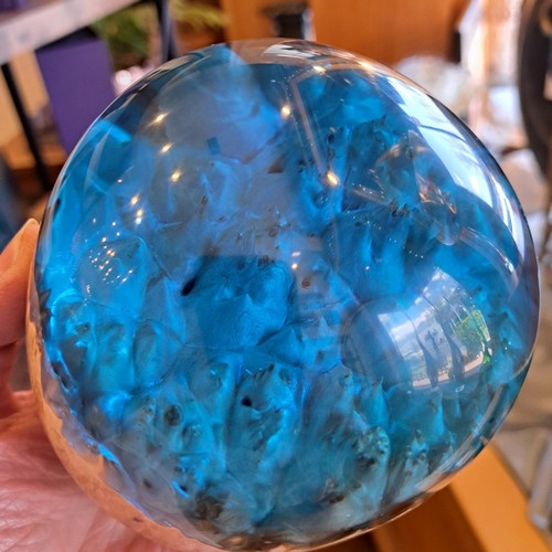 SH236 Maple & Clear Blue Orb $225 at Hunter Wolff Gallery